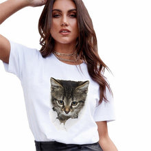 Load image into Gallery viewer, 3D cat Print Casual Harajuku Women T-Shirt