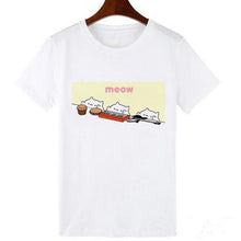 Load image into Gallery viewer, Skull and Cute Cat Women T Shirt