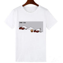 Load image into Gallery viewer, Skull and Cute Cat Women T Shirt