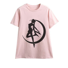 Load image into Gallery viewer, Cute Sailor Moon Anime Print Female Tshirt