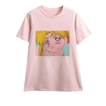 Load image into Gallery viewer, Cute Sailor Moon Anime Print Female Tshirt
