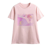 Load image into Gallery viewer, Cute Sailor Moon Anime Print Female Tshirt