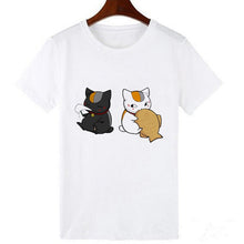 Load image into Gallery viewer, Skull and  Cute Cat Women T Shirt
