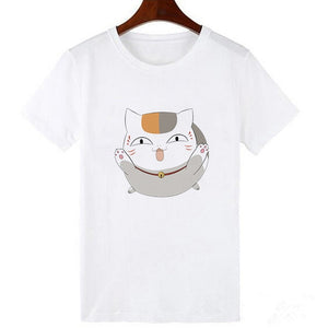 Skull and  Cute Cat Women T Shirt