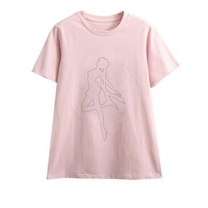 Cute Sailor Moon Anime Print Female Tshirt