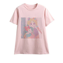 Load image into Gallery viewer, Cute Sailor Moon Anime Print Female Tshirt
